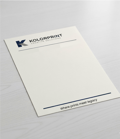 Kolorprint letterhead on a gray background